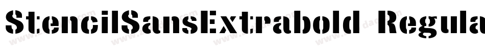 StencilSansExtrabold Regular字体转换